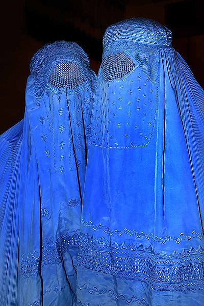 Women wearing Burqas in the Middle East